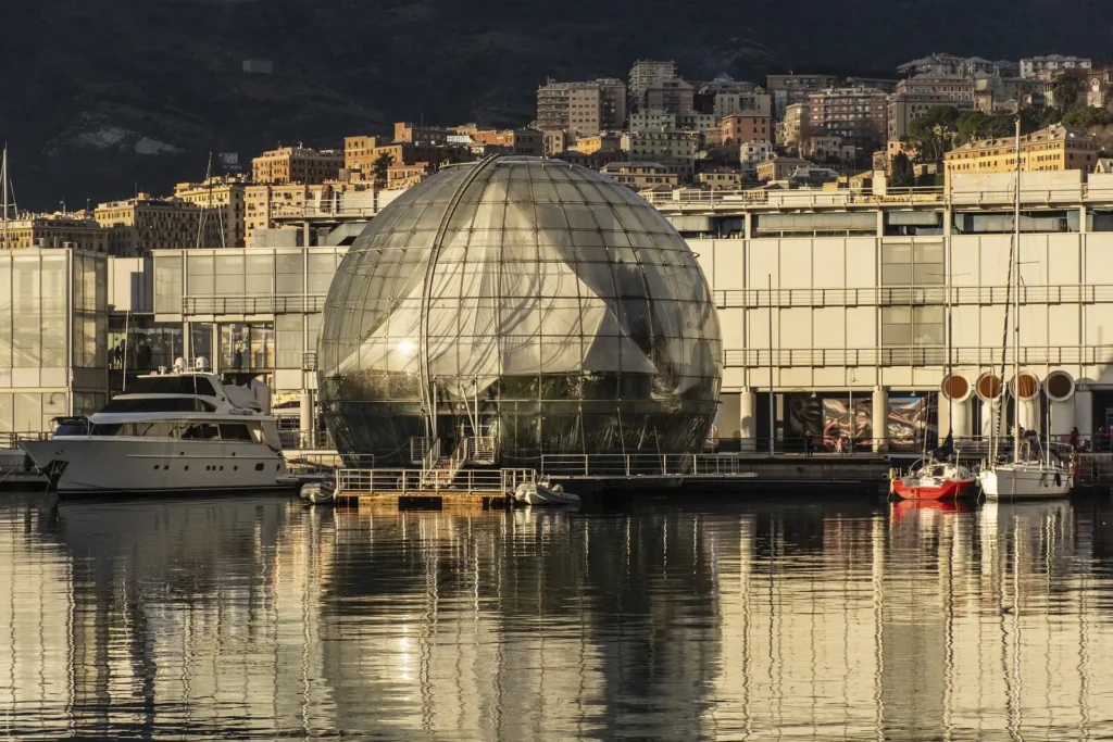 In the picture, a view of the Genoa Aquarium.